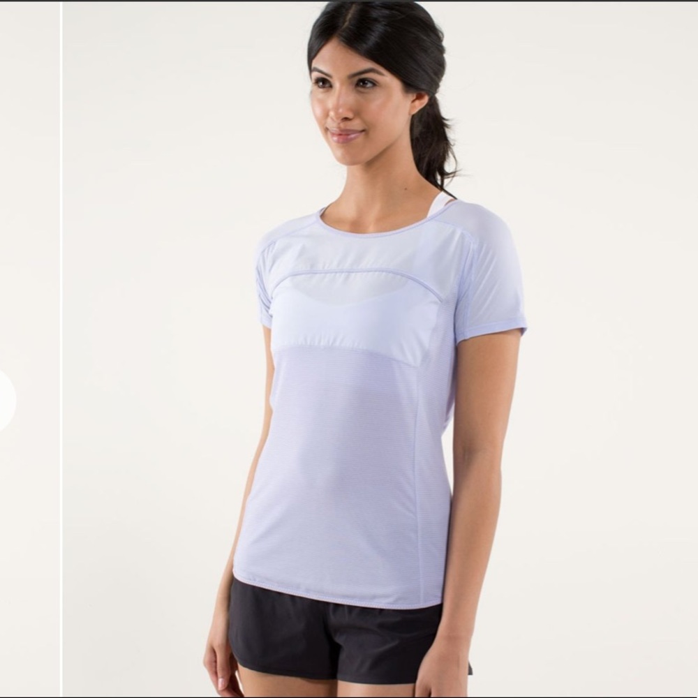 Lululemon Fast Track Short Sleeve top Cool Breeze